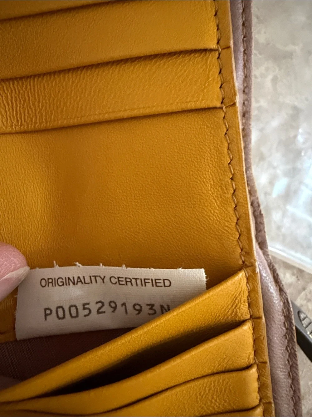 Bottega Veneta Woven Leather Snap Wallet in Mustard GUC